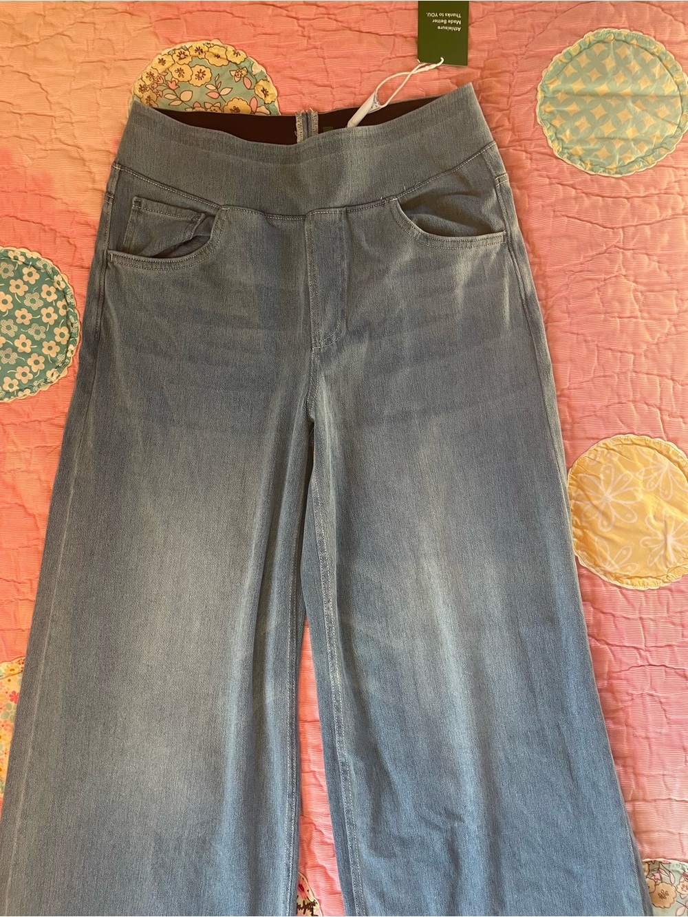 HALARA Light-Blue Wide Leg Pull-On Pants
